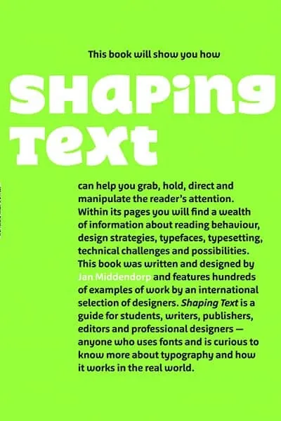 Shaping Text Book Cover - Recommendations